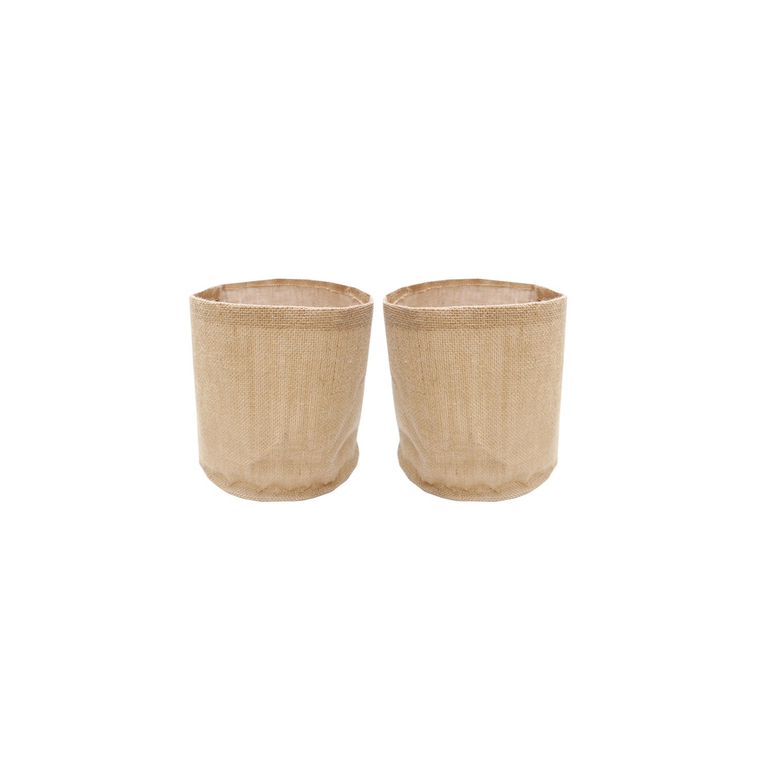 Lot de 2 Cache-pots jute H22cm Lot de 2 Cache-pots jute H22cm