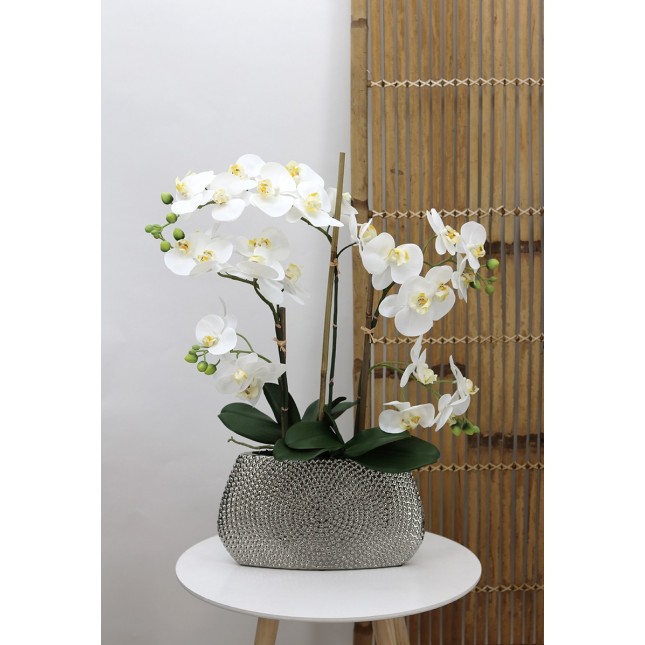 Orchidée blanche artificielle Ligne Déco