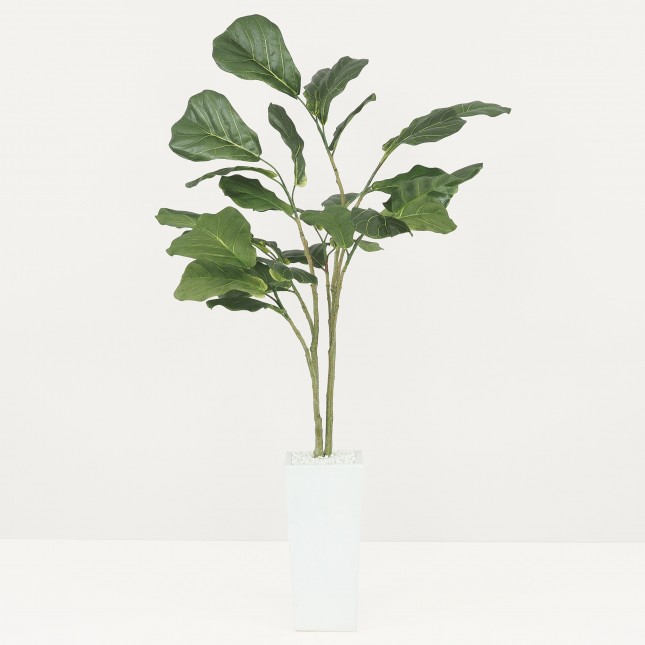 Ficus artificiel lyrata 125cm sur fond gris