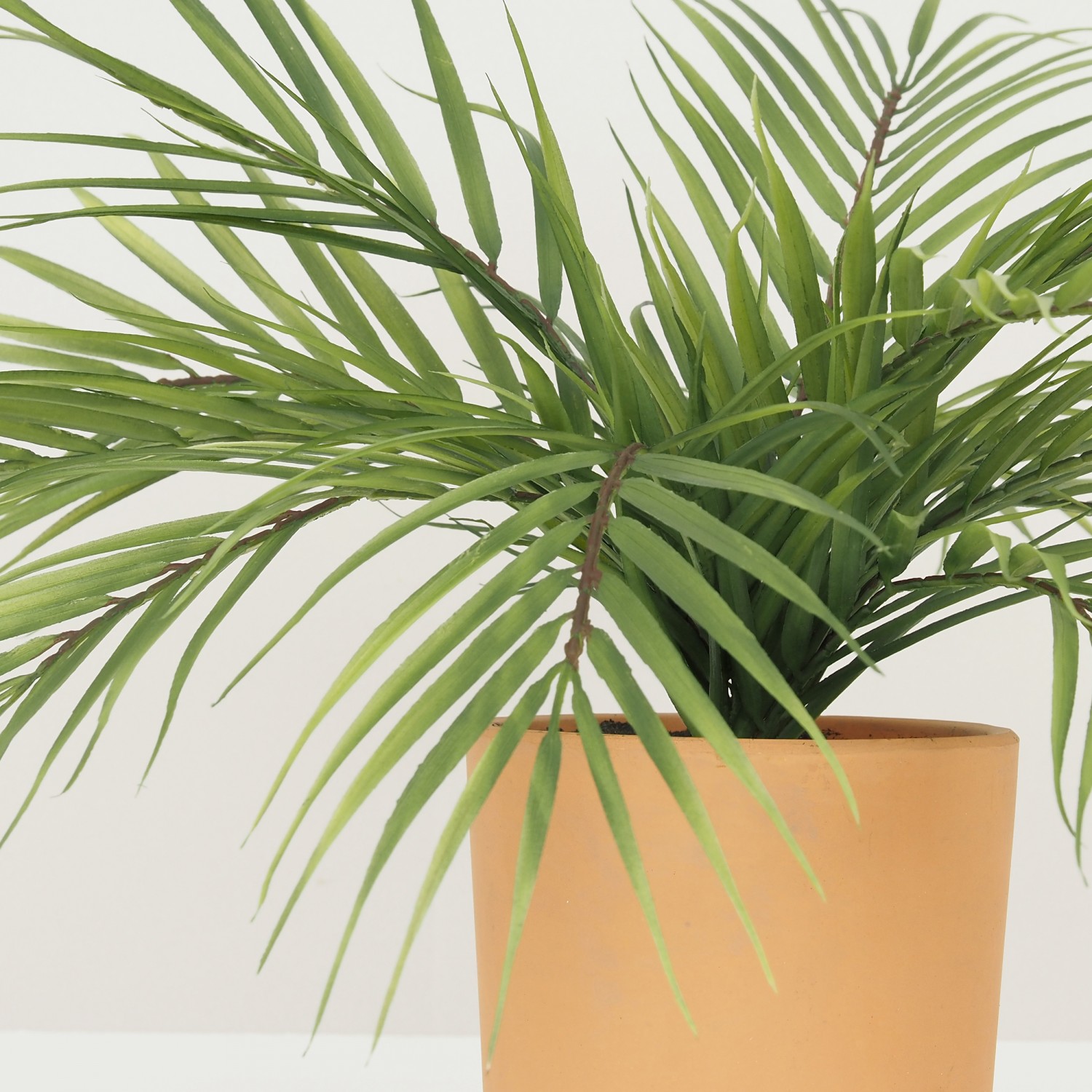 Plante Verte Artificielle Faux Palmier Areca Réaliste, Pot Terracotta, H.40cm | PALMU