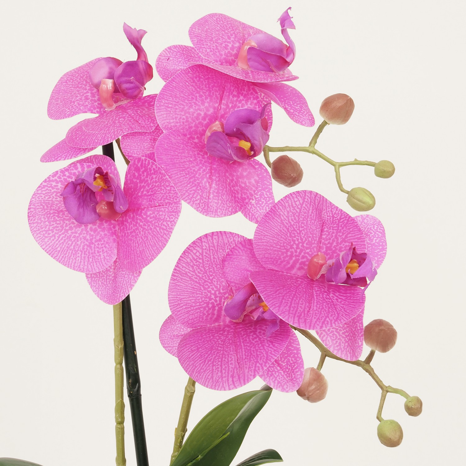Plante Fleur Artificielle Orchidée Toucher Naturel, Coupe Céramique, H.35cm | SHANY