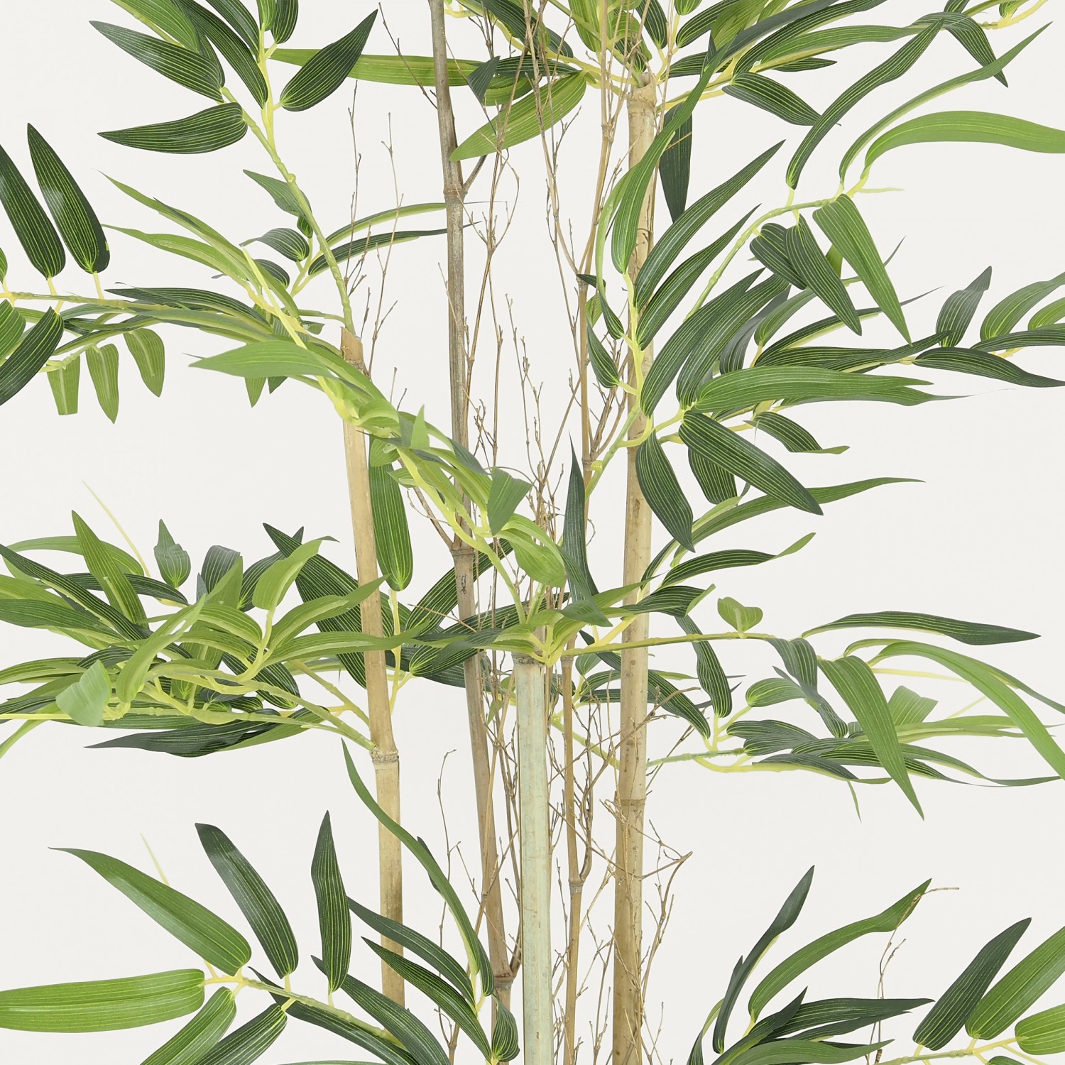 Plante Artificielle Bambou en Pot, 3 Troncs Naturels, 336 Feuilles, H.150cm | HAZEL