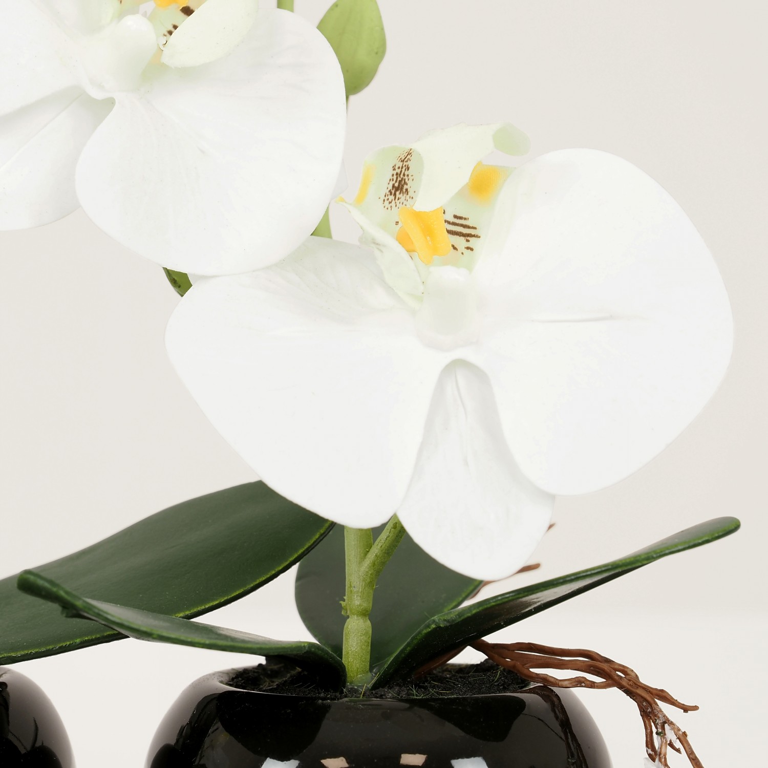 Orchidées artificielles lot de 3 20cm focus zoom