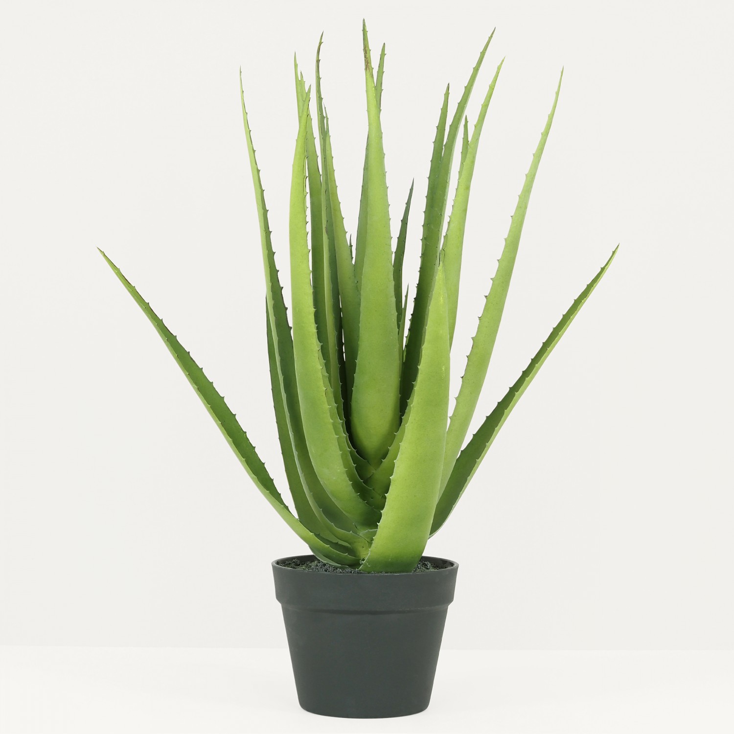 Plante Verte Artificielle Succulente Aloe Vera en Pot, H.60cm | DIVYA