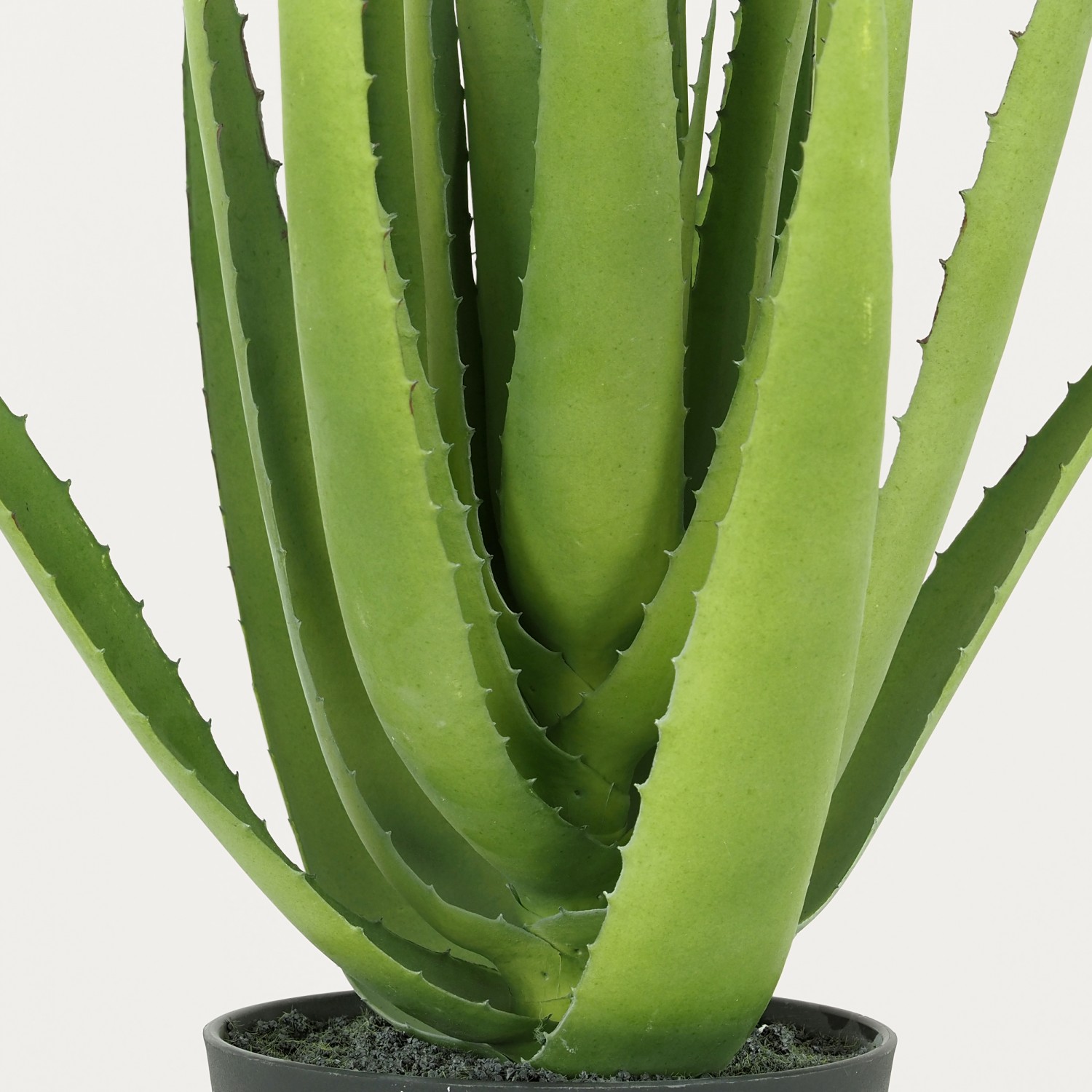Plante Verte Artificielle Succulente Aloe Vera en Pot, H.60cm | DIVYA