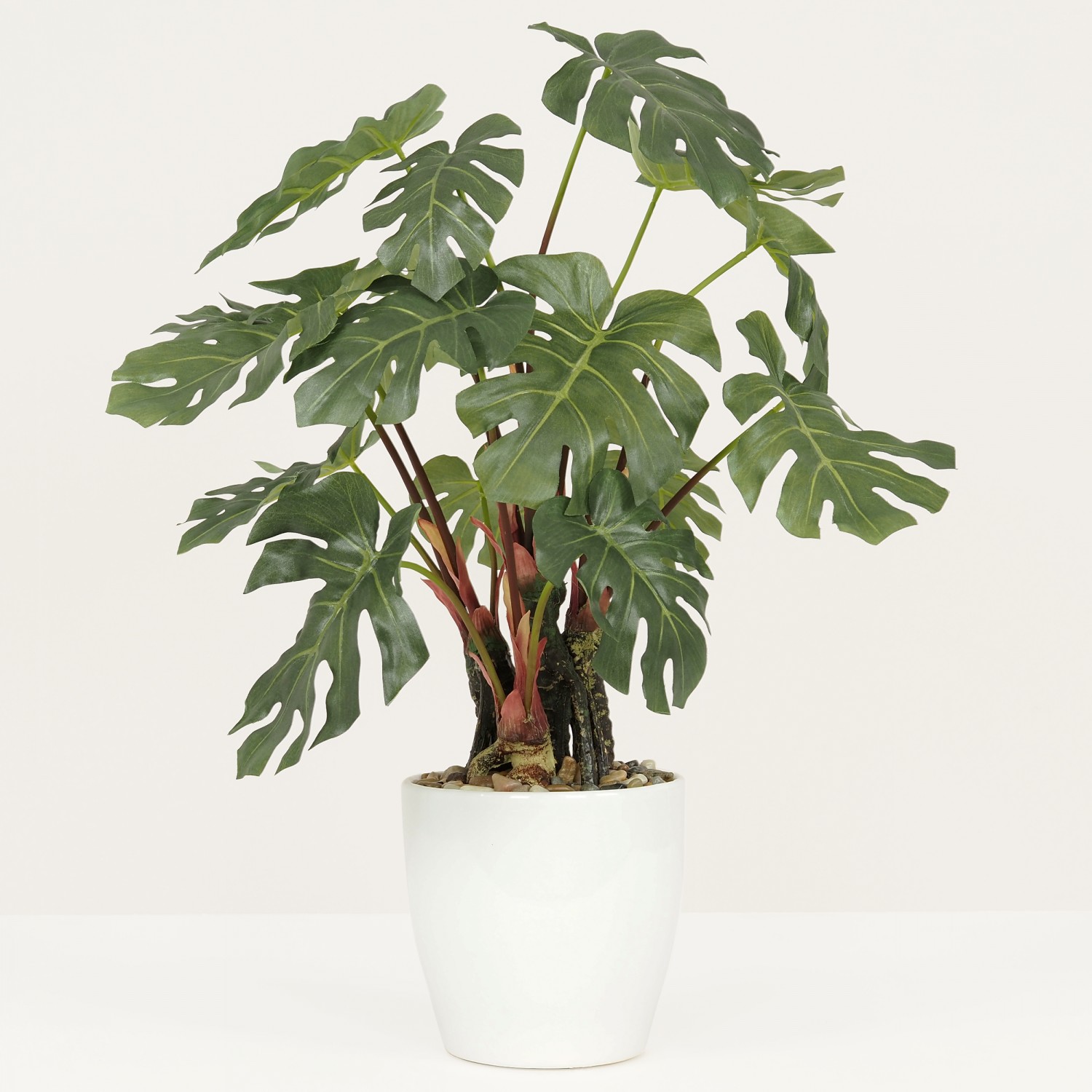 Plante Verte Artificielle Monstera, Pot Céramique, H.55cm | WINONA