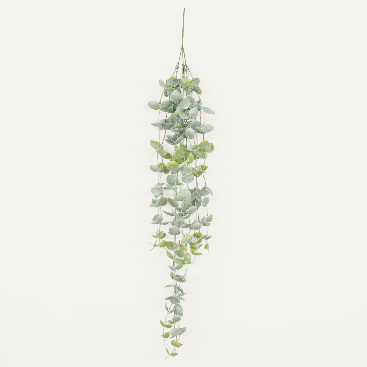 Chute plante artificielle d'eucalyptus 105cm sur fond gris