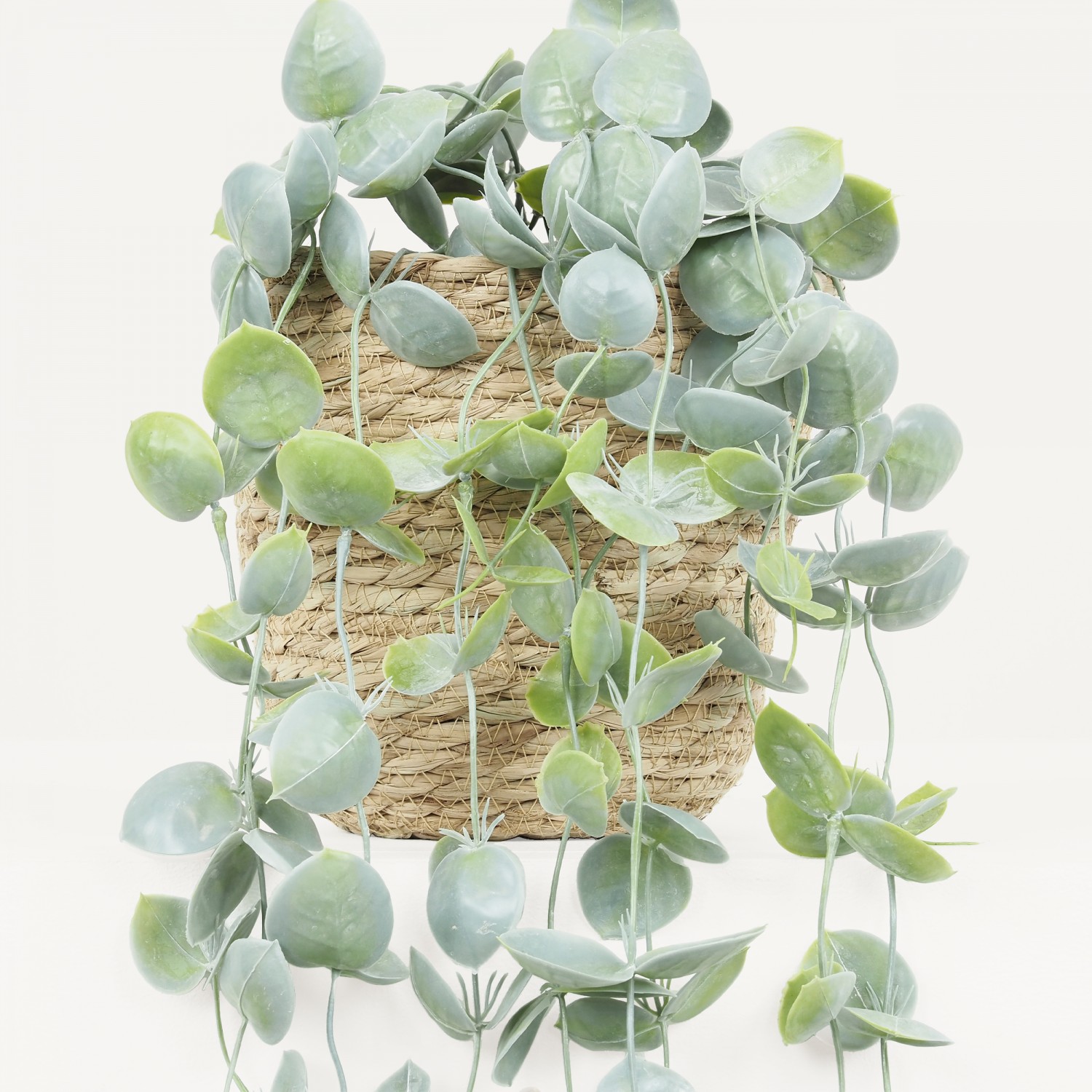 Chute plante artificielle d'eucalyptus 105cm focus zoom