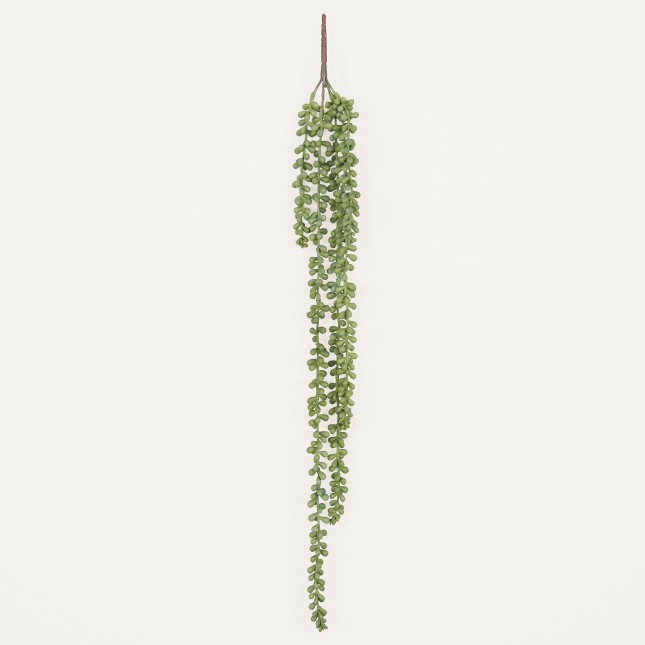 Chute plante artificielle de séneçon 80cm sur fond gris