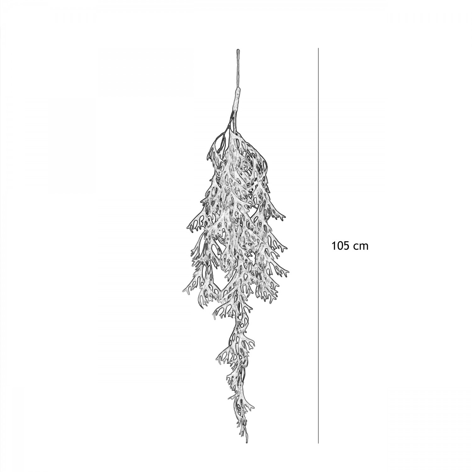 Chute plante artificielle de feuillage 105cm graphique avec les dimensions