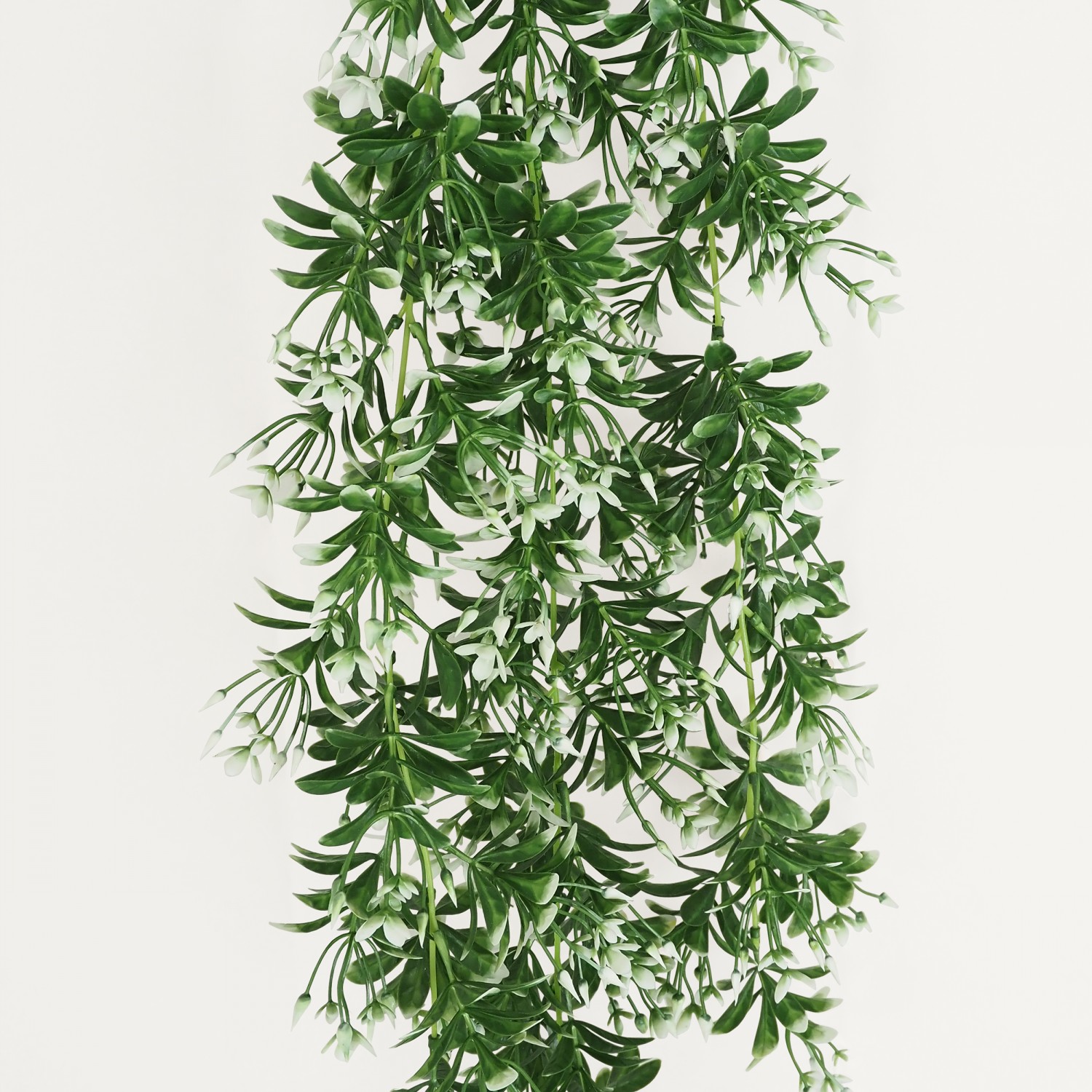 Chute plante artificielle blanc 90cm lot de 2 focus zoom feuilles