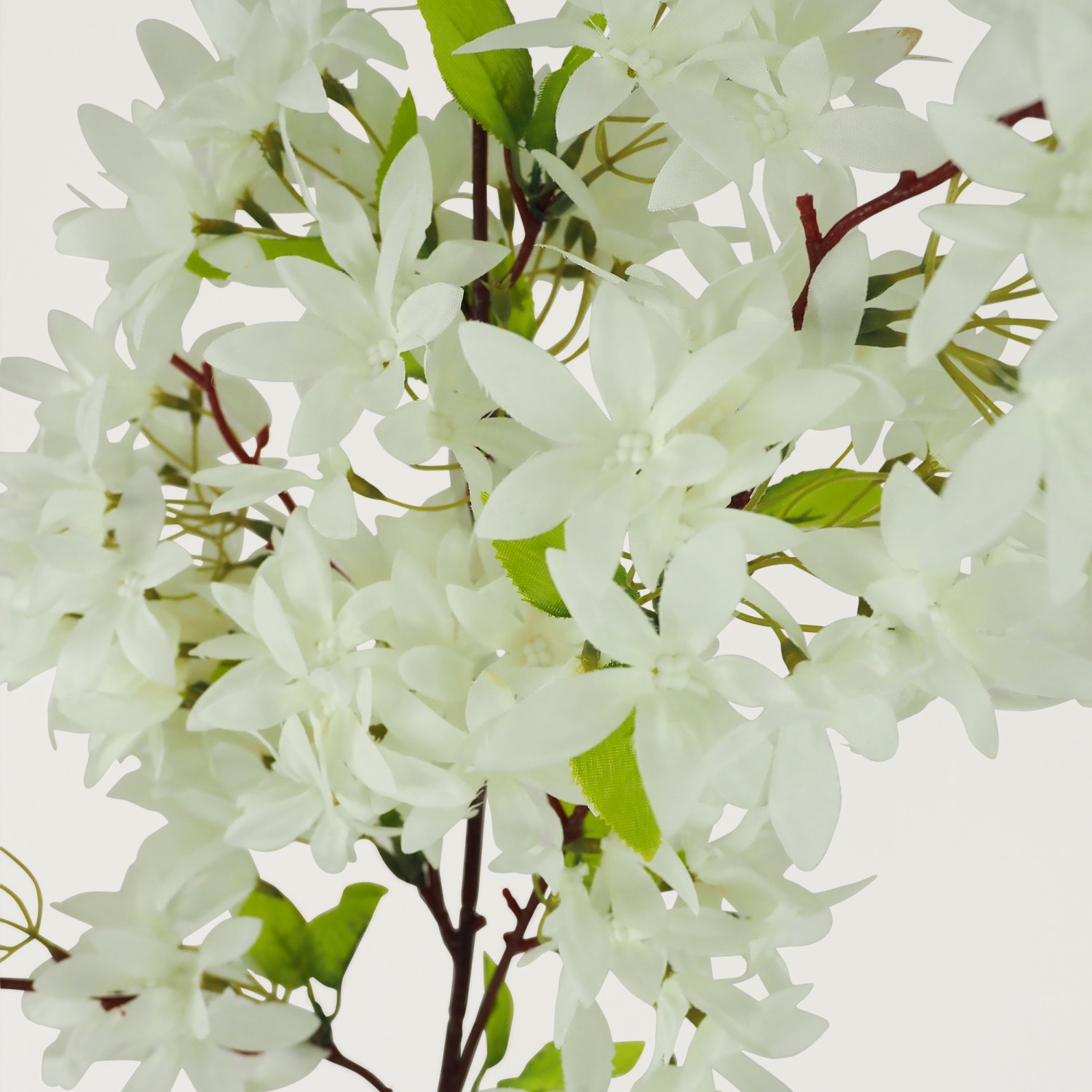 Jasmin artificiel en tige blanc 100cm lot de 2 focus zoom fleurs