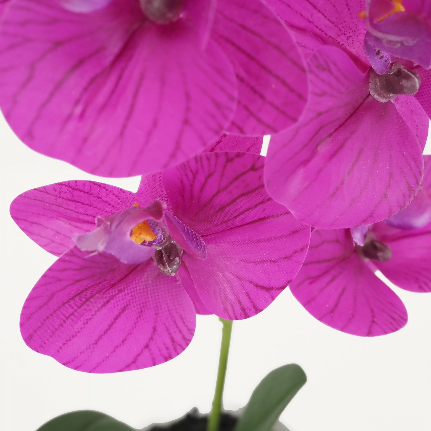 Orchidée artificielle fuchsia 35cm focus zoom fleurs
