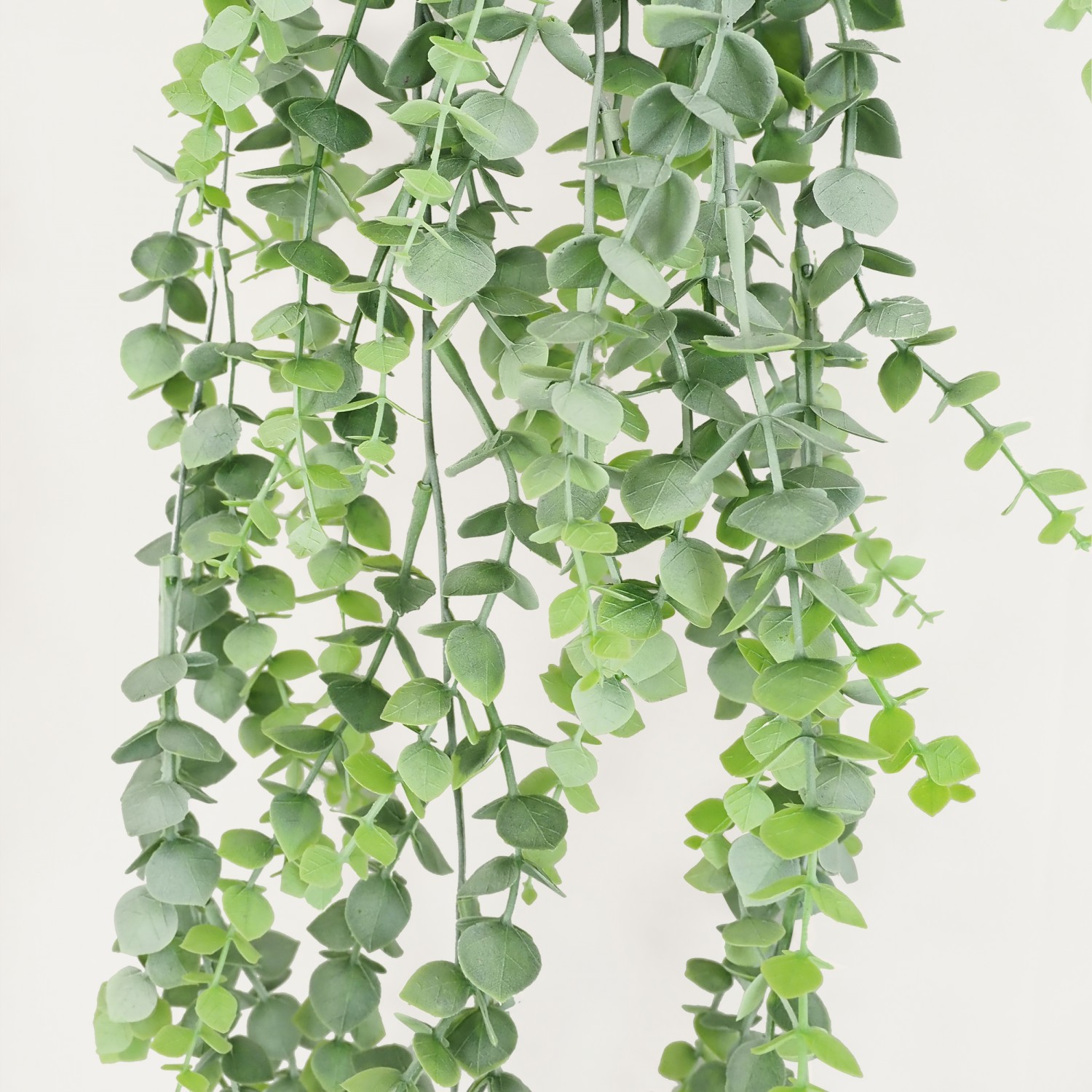 Chute plante artificielle d'eucalyptus 84cm lot de 2 focus zoom feuilles