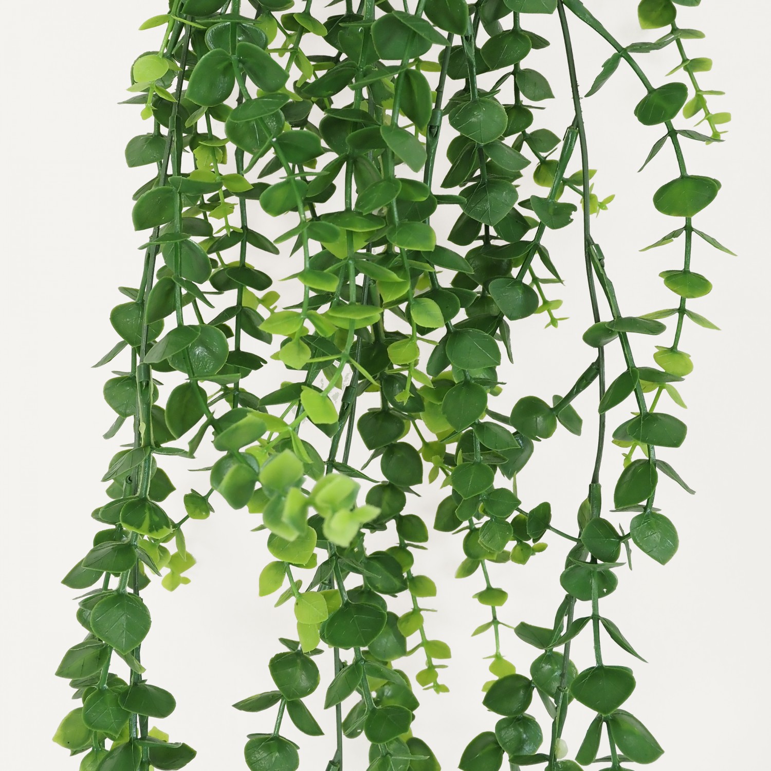 Chute plante artificielle d'eucalyptus 84cm lot de 2 focus zoom feuilles