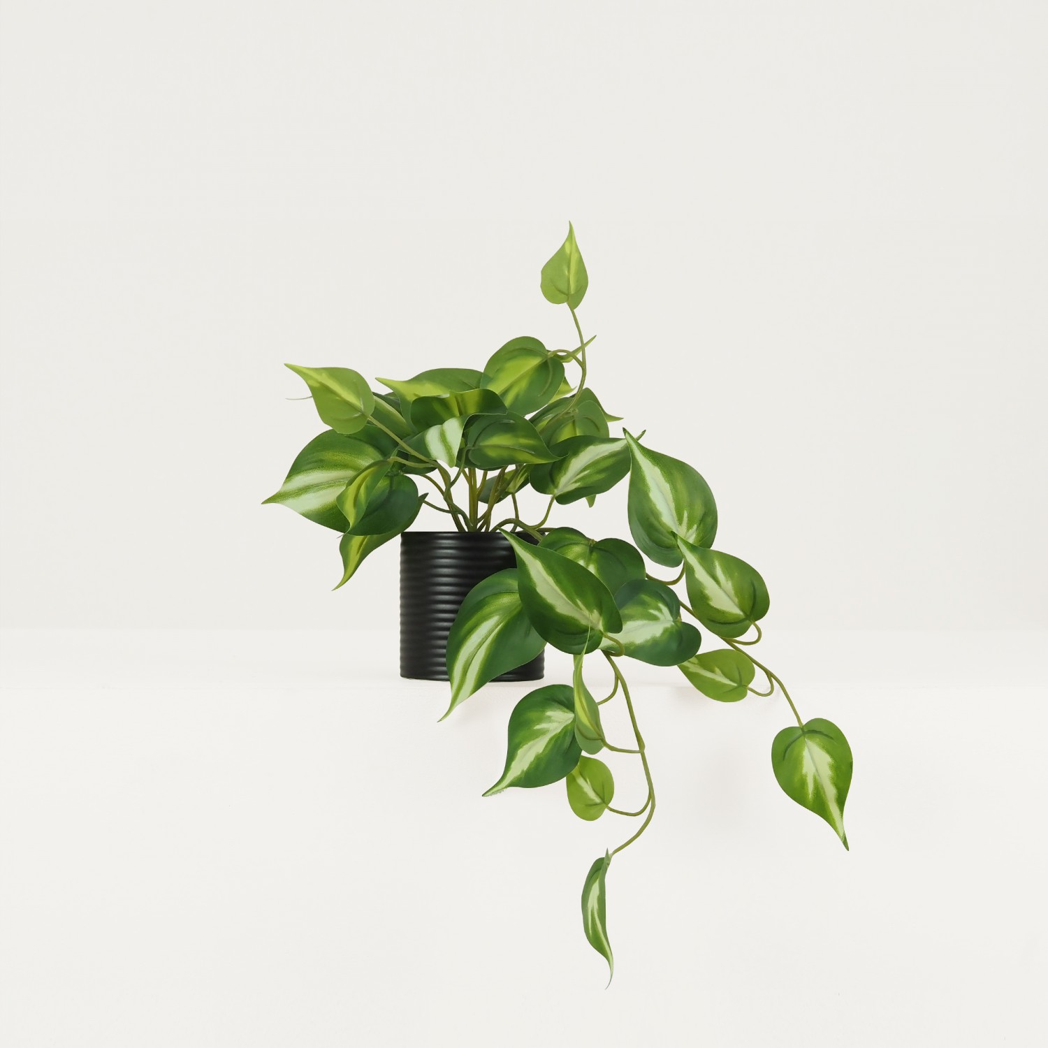 Plante artificielle tombante pothos 50cm sur fond beige