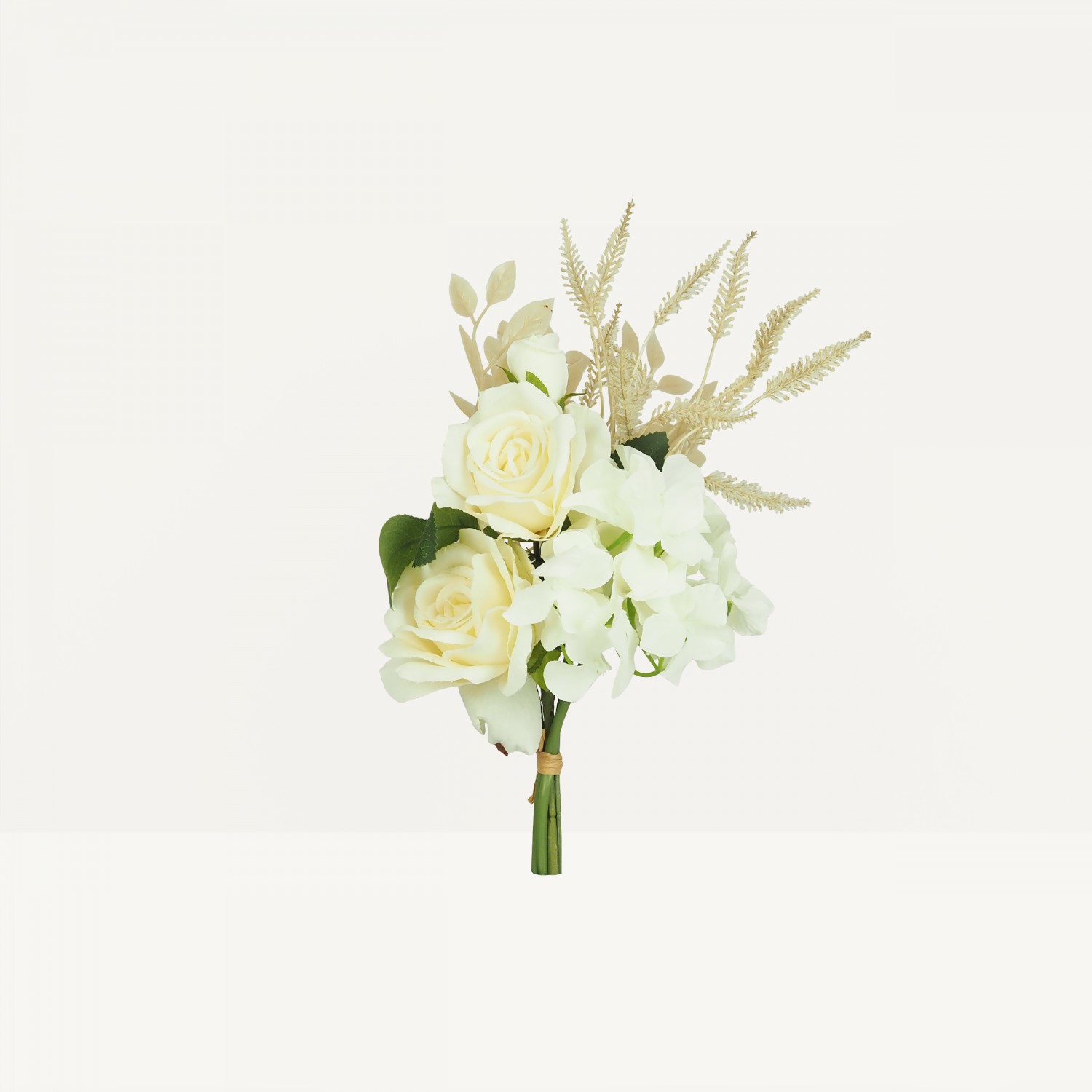 Bouquet artificiel de fleurs 35cm sur fond beige