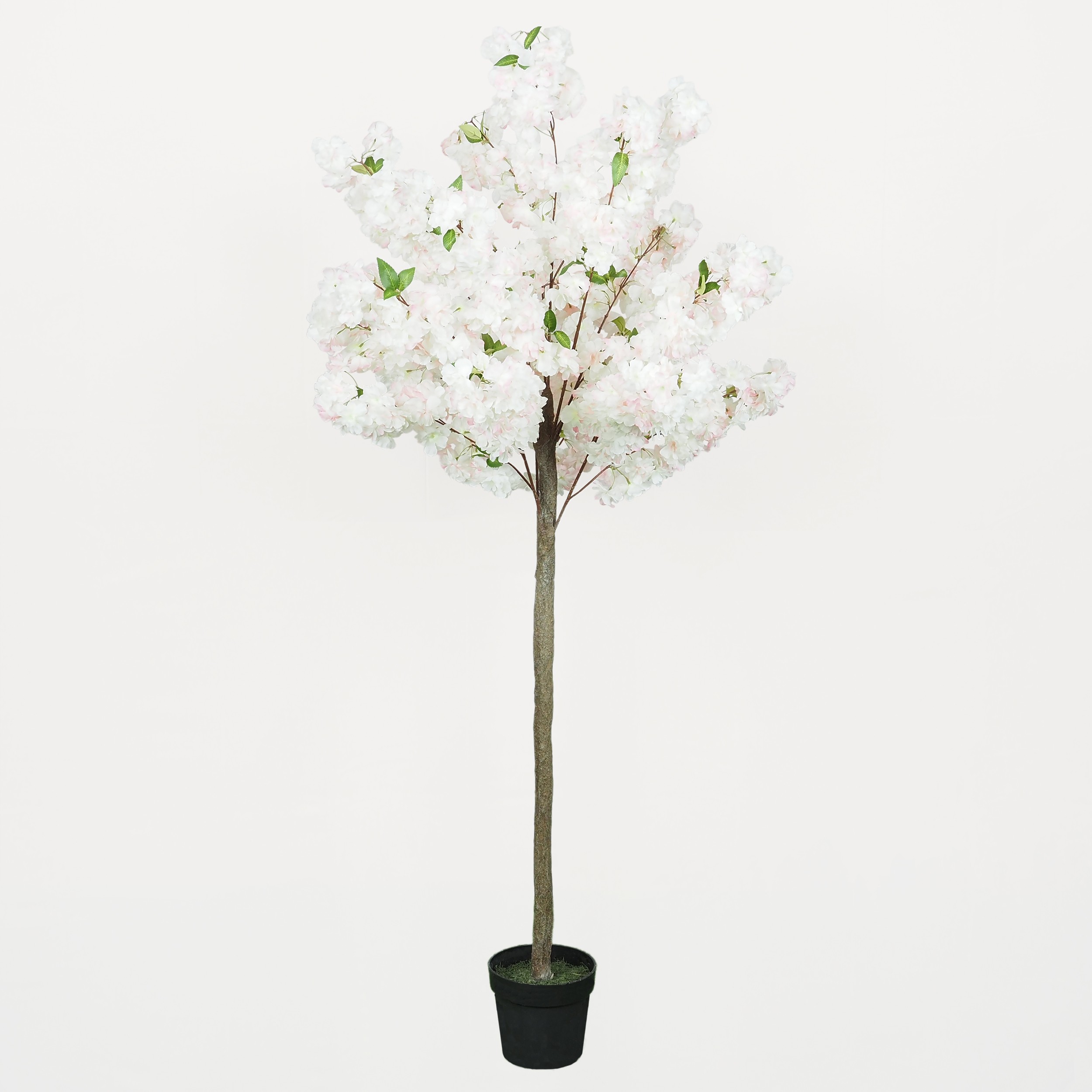 Cerisier artificiel rose clair 180cm sur fond beige