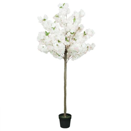 Cerisier artificiel rose clair 180cm sur fond blanc