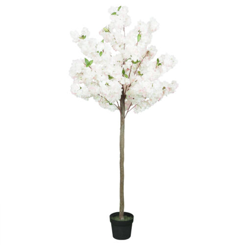 Cerisier artificiel rose clair 180cm sur fond blanc