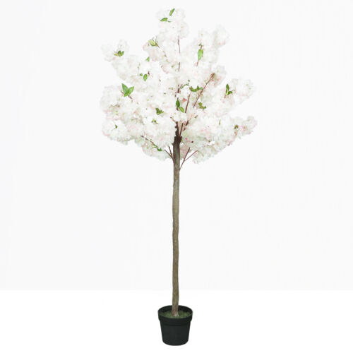 Cerisier artificiel rose clair 180cm sur fond beige