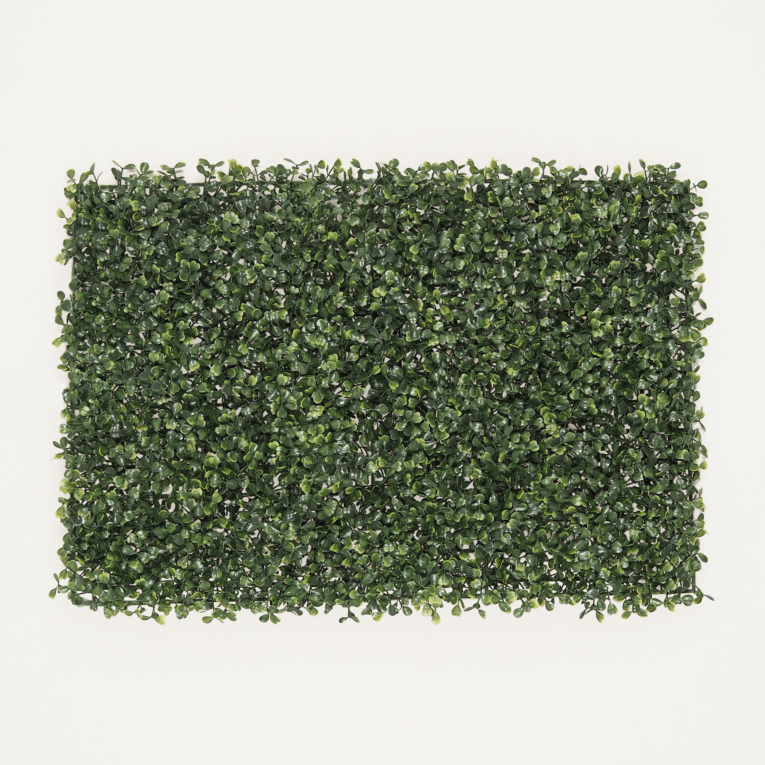 Mur végétal artificiel de buis 40cm sur fond gris