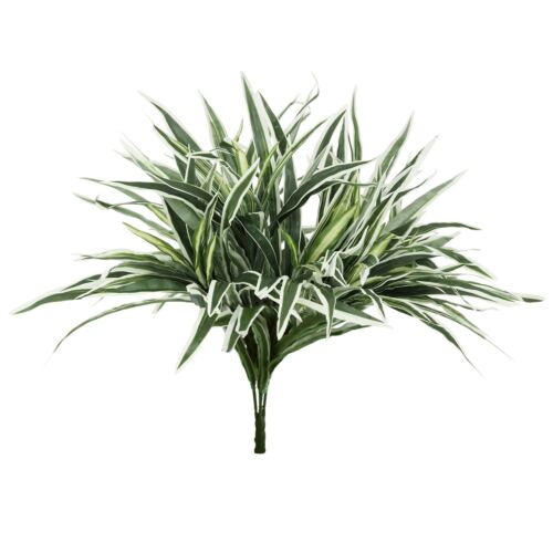 Chlorophytum artificiel en bouquet 55cm sur fond blanc