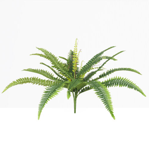 Fougère artificielle en bouquet 55cm sur fond gris