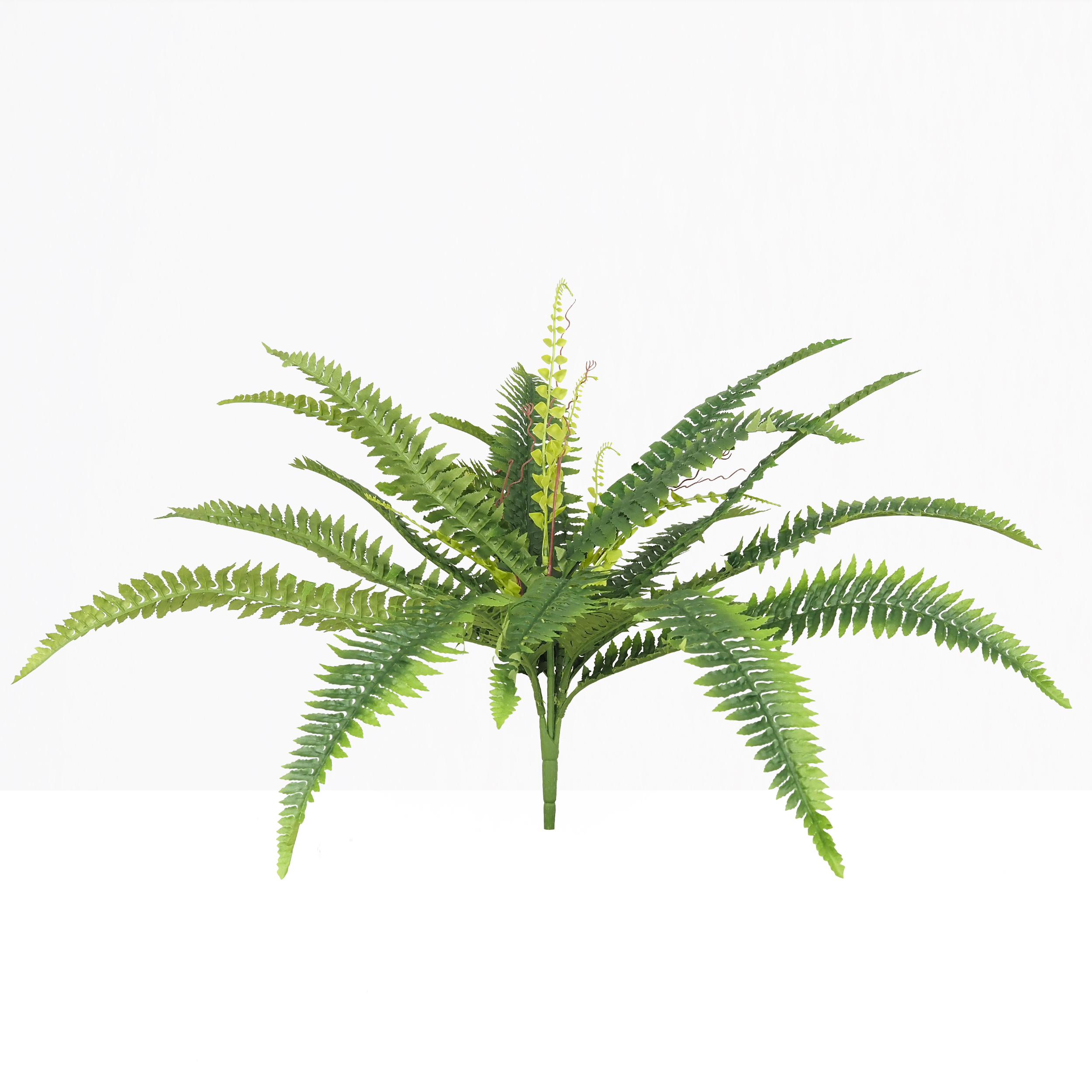 Fougère artificielle en bouquet 55cm sur fond gris