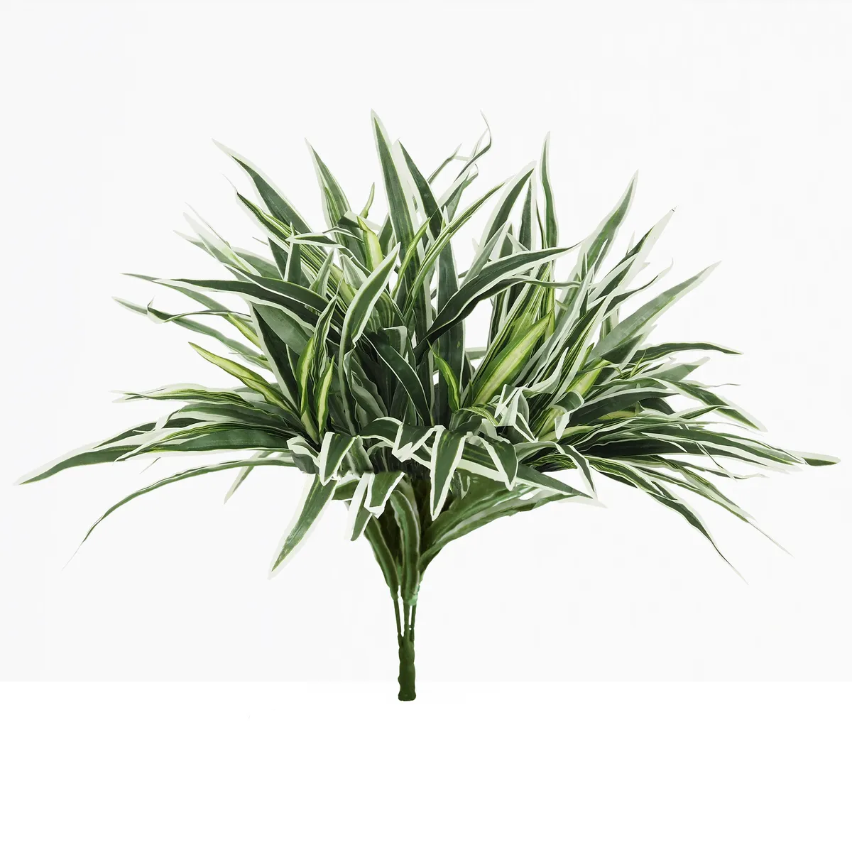 Chlorophytum artificiel en bouquet 55cm sur fond gris