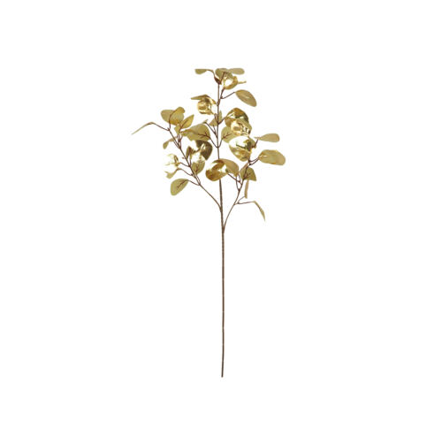 Tige d'eucalyptus artificielle de noël 70cm lot de 3 sur fond blanc