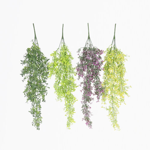 Chute plante artificielle 80cm lot de 4 sur fond beige