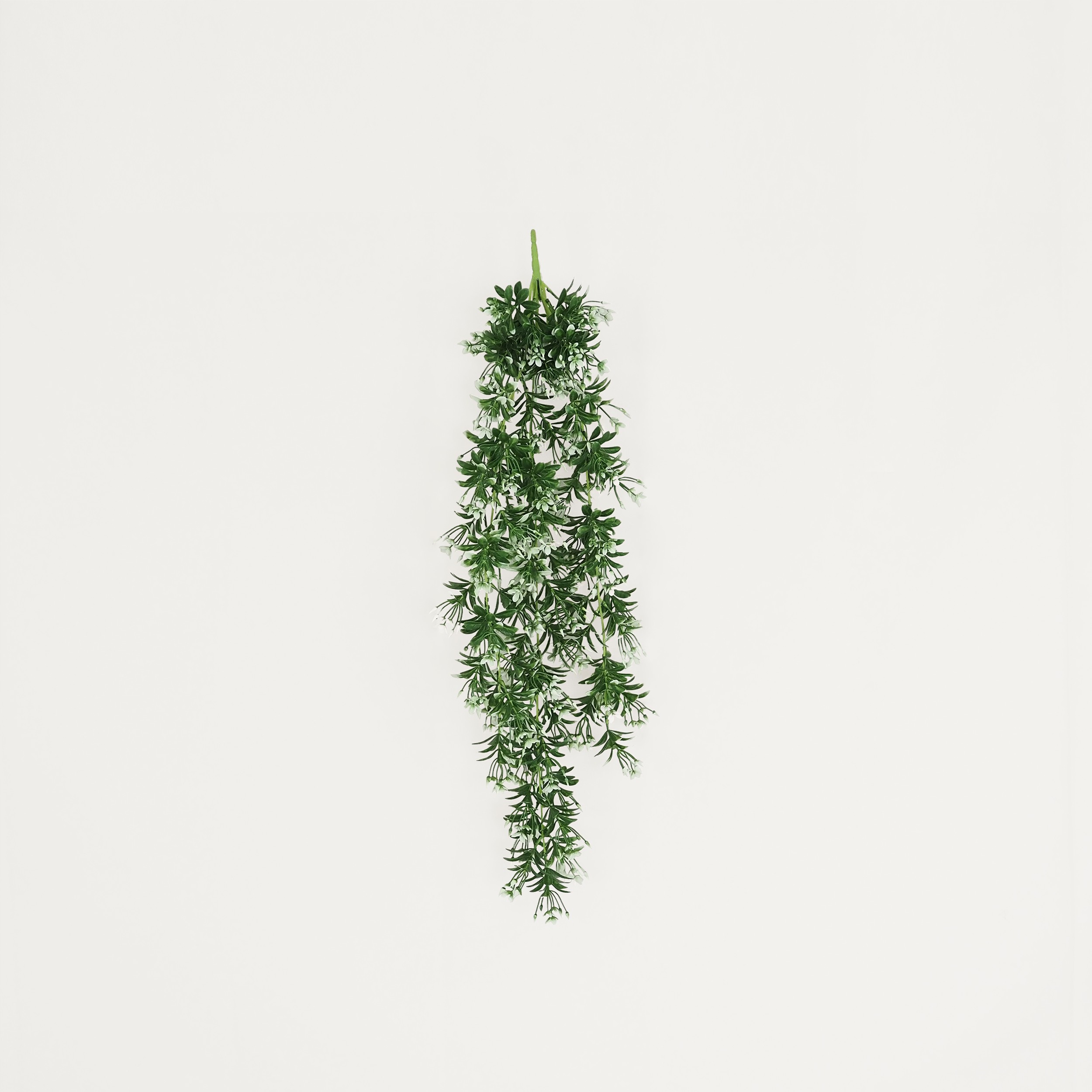 Chute plante artificielle blanc 90cm lot de 2 sur fond beige