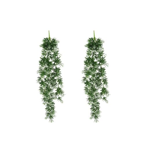 Chute plante artificielle blanc 90cm lot de 2 sur fond blanc