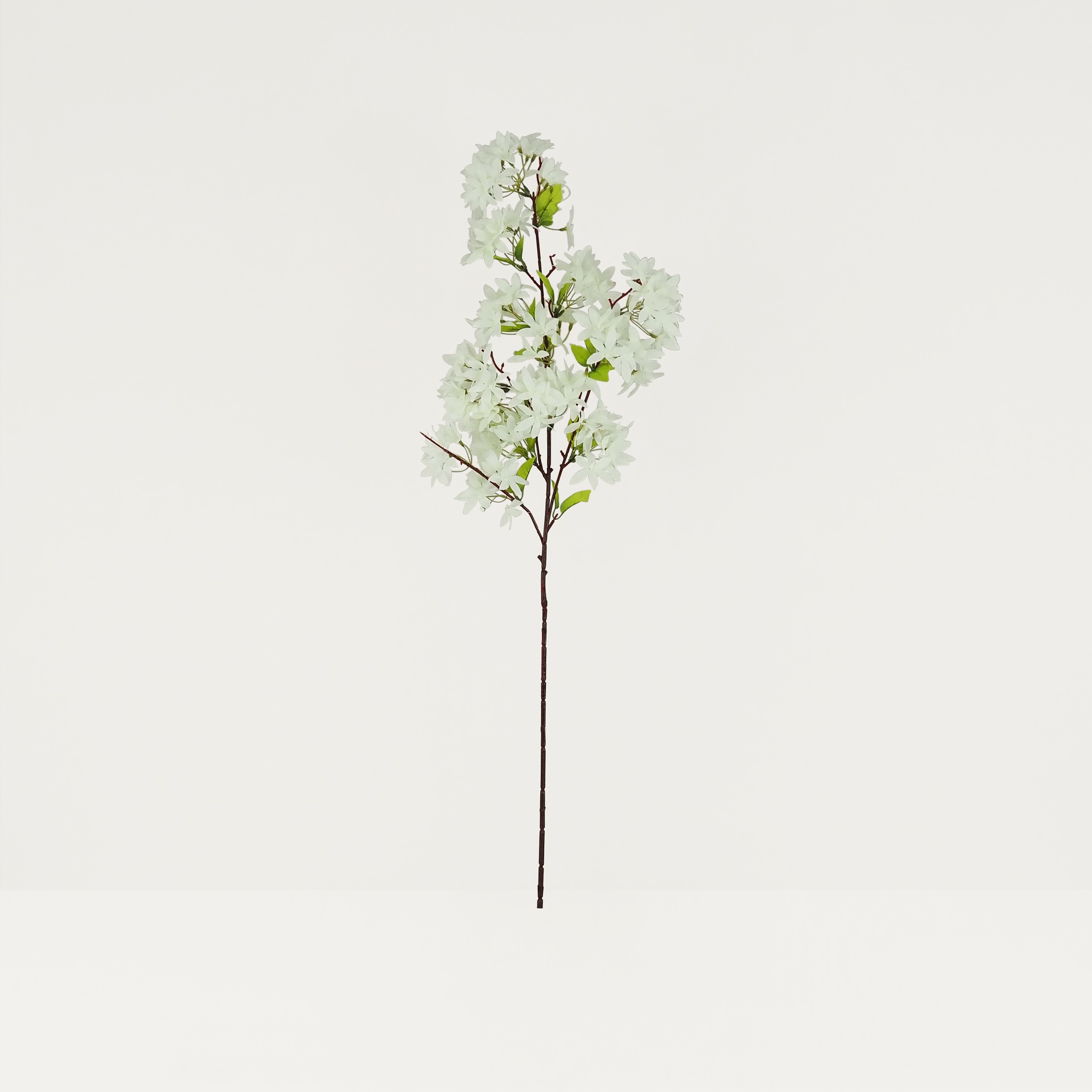 Jasmin artificiel en tige blanc 100cm lot de 2 sur fond beige