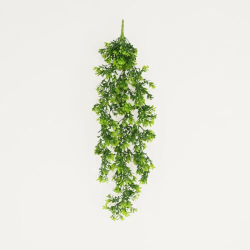 Chute plante artificielle de buis 74cm lot de 2 sur fond beige