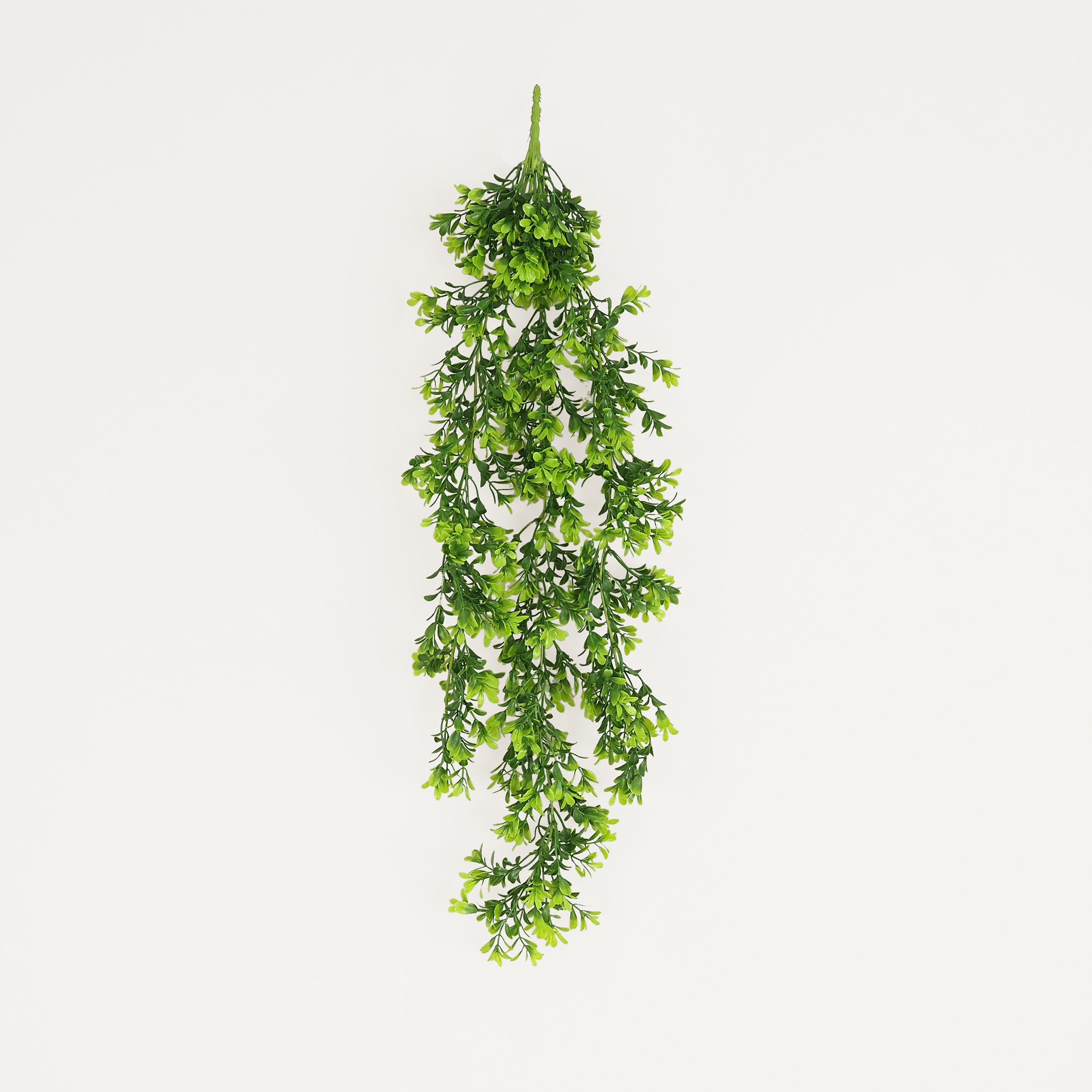 Chute plante artificielle de buis 74cm lot de 2 sur fond beige