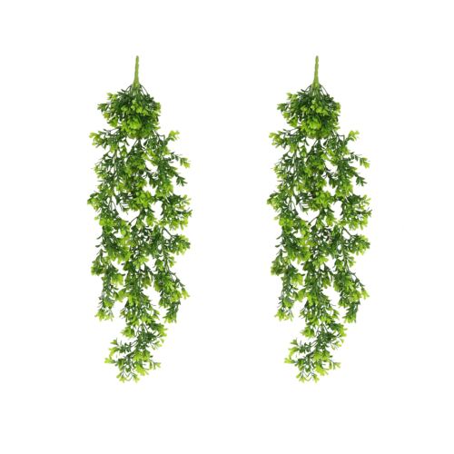 Chute plante artificielle de buis 74cm lot de 2 sur fond blanc