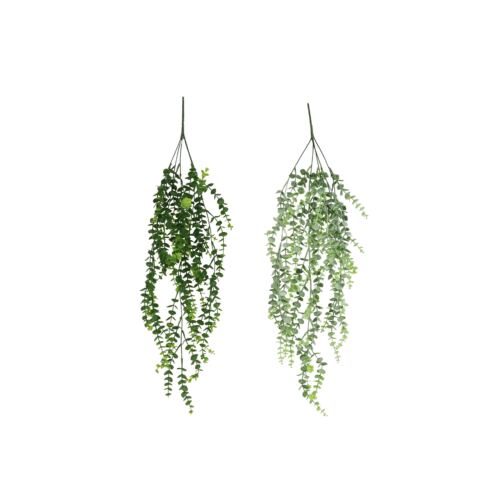 Chute plante artificielle d'eucalyptus 84cm lot de 2 sur fond blanc