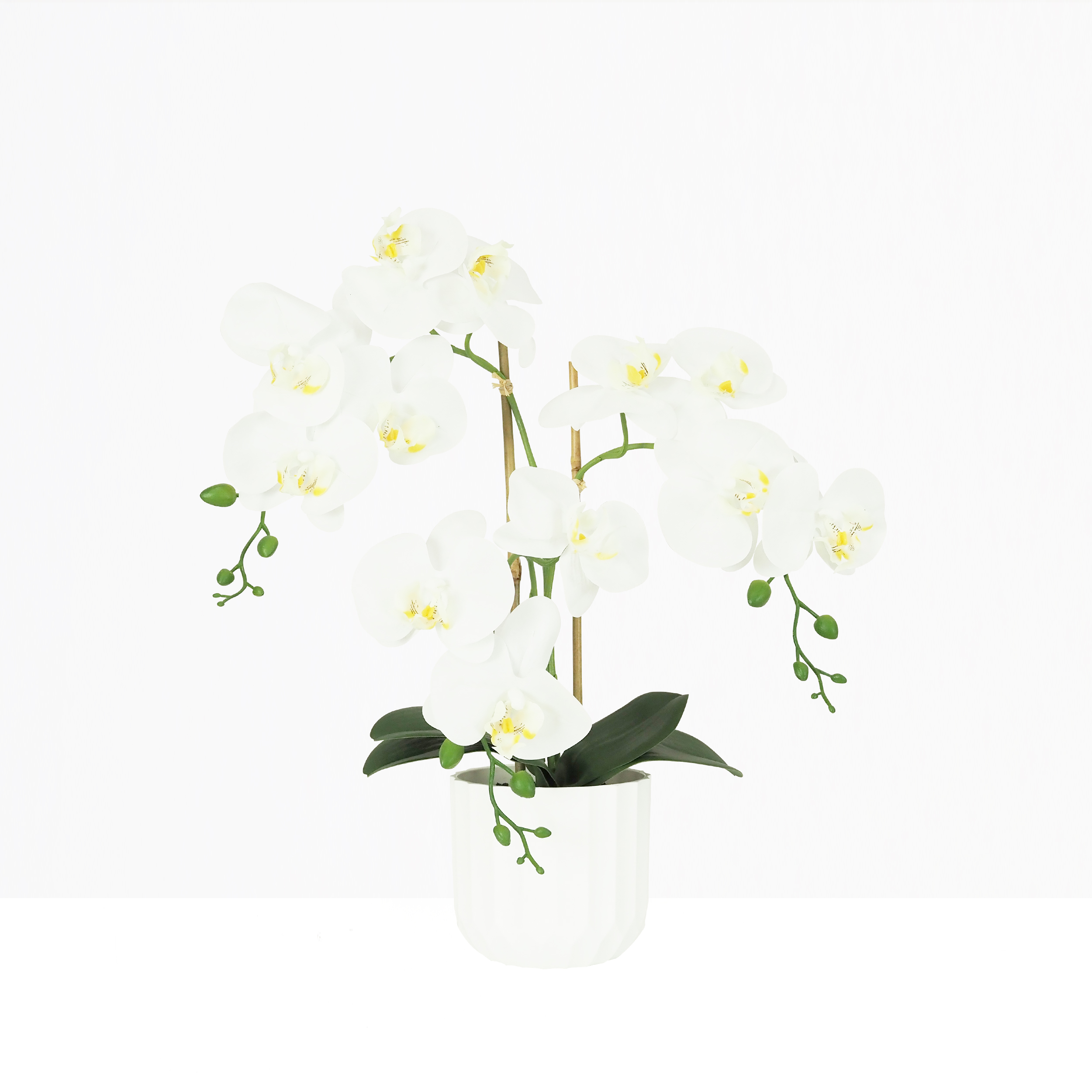 Orchidée artificielle blanche 52cm