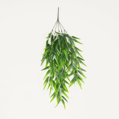 Chute plante artificielle de bambou 95cm lot de 2 sur fond beige