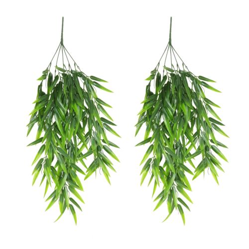 Chute plante artificielle de bambou 95cm lot de 2 sur fond blanc