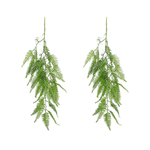 Chute plante artificielle de fougère 100cm lot de 2 sur fond blanc
