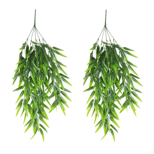 Chute plante artificielle de bambou 95cm lot de 2 sur fond blanc