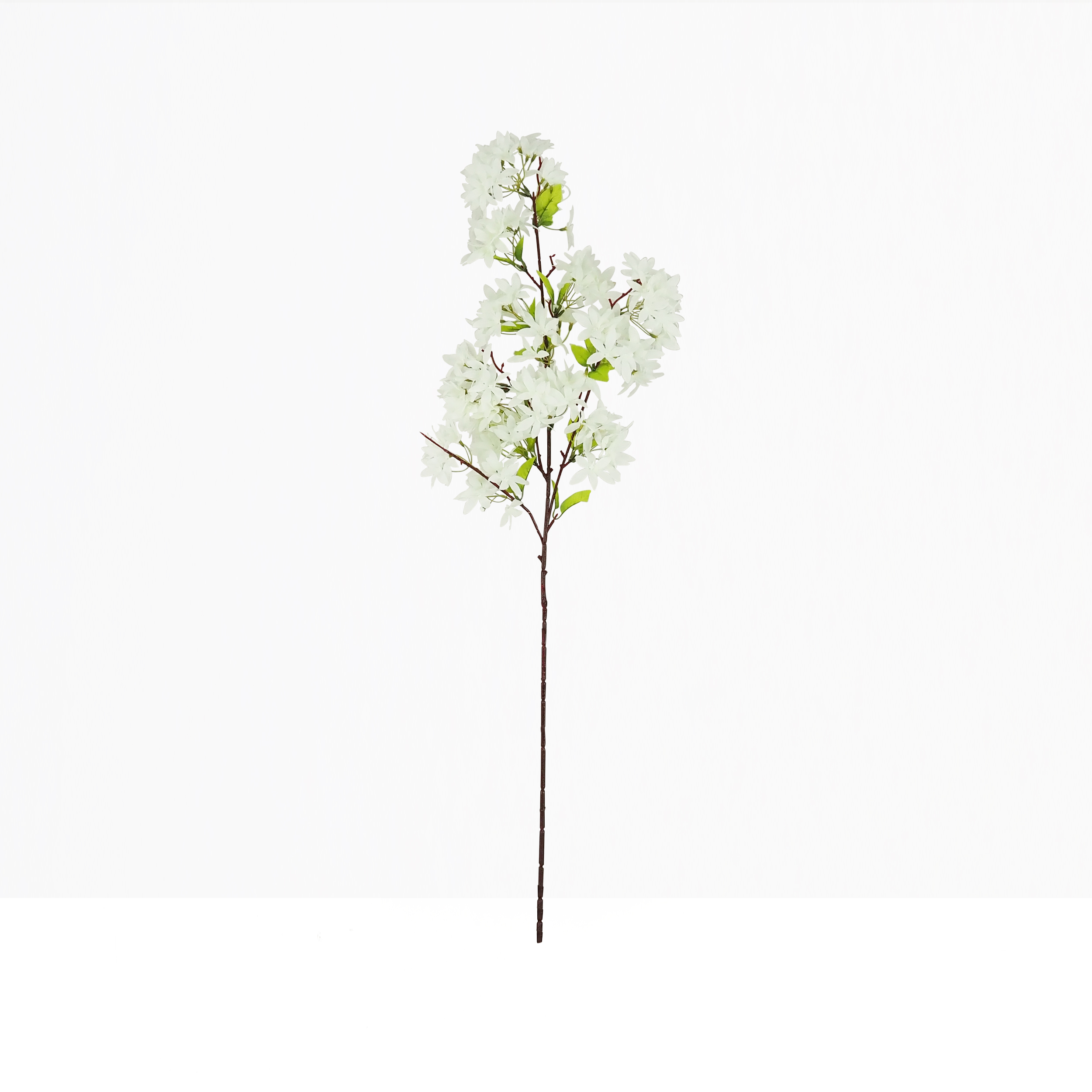 Jasmin artificiel en tige blanc 100cm lot de 2 sur fond beige