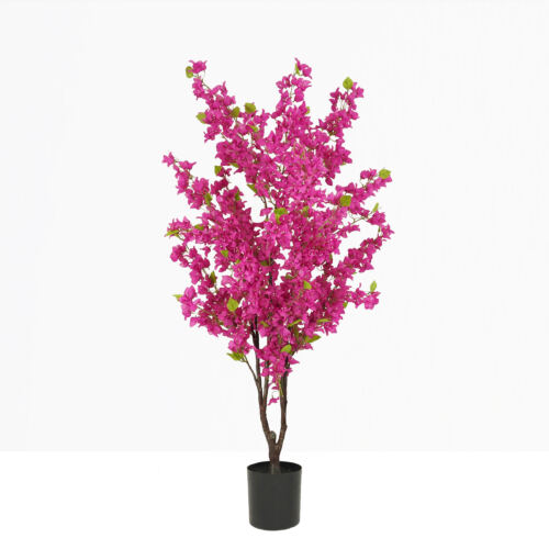 Bougainvillier artificiel fuchsia 175cm sur fond beige