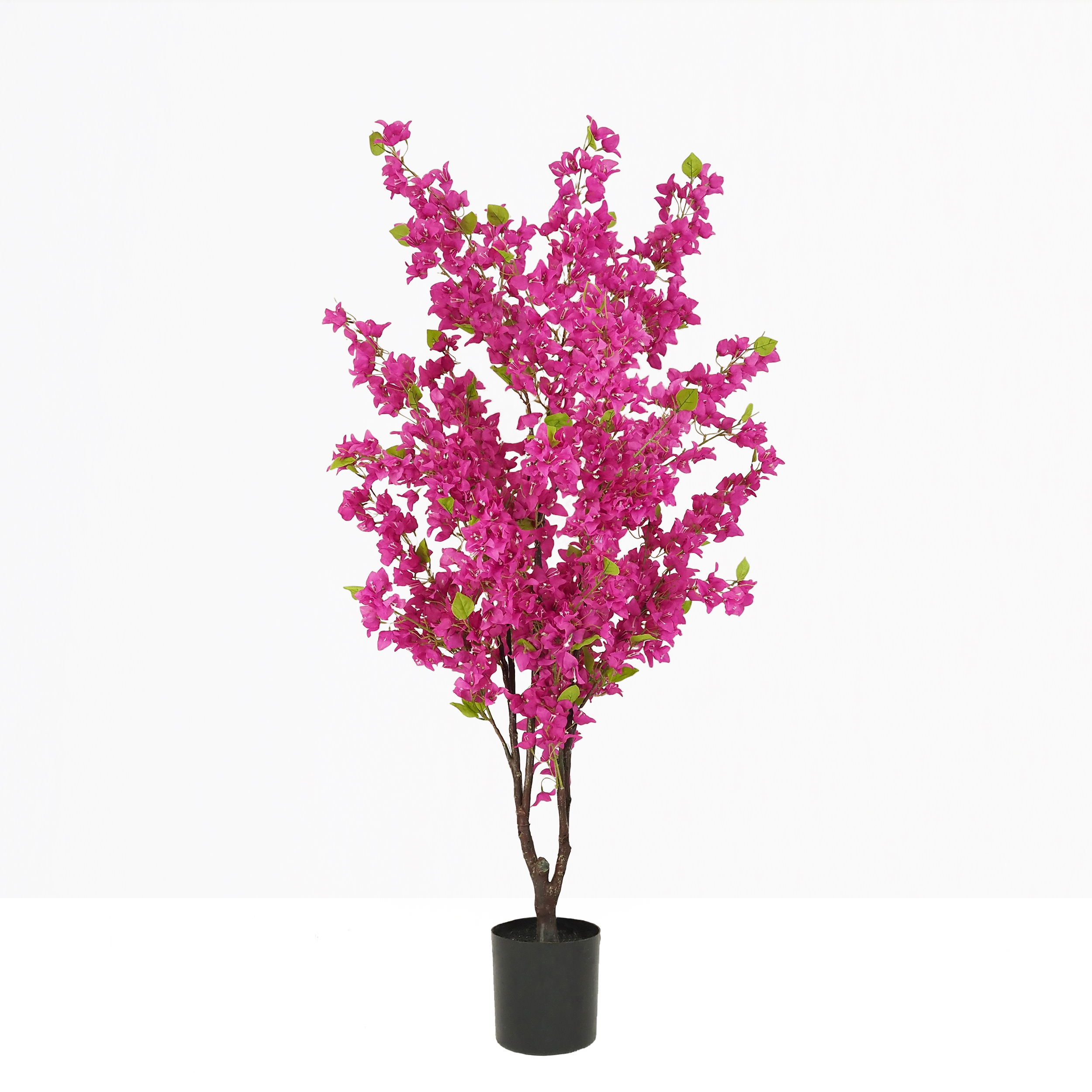 Bougainvillier artificiel fuchsia 175cm sur fond beige