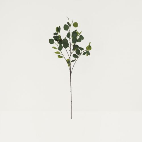 Eucalyptus artificiel en tige 92cm lot de 2 sur fond beige