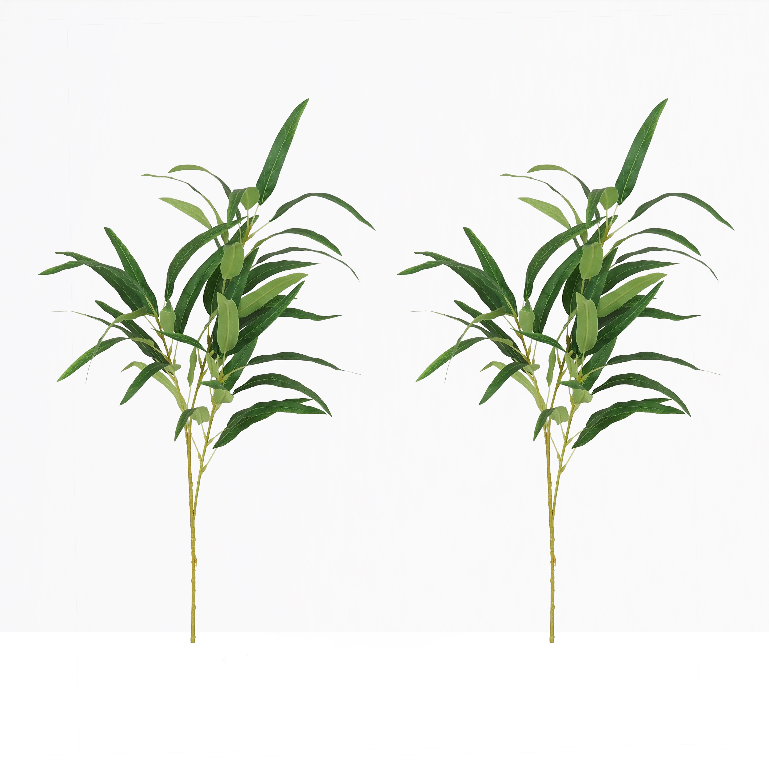 Bambou artificiel en tige 84cm lot de 2 sur fond beige