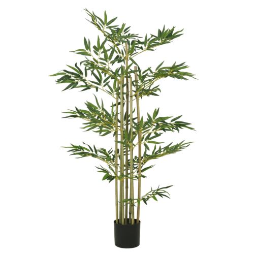 Bambou artificiel 612 feuilles 150cm sur fond blanc